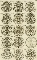 Picture 105 of 262 from Livre curieux et utile pour les sçavans et artistes : composé de trois alphabets de chiffres simples, doubles & triples, fleuronnez et au premier trait : accompagné d'un tres grand nombre de devises, emblêmes, médailles et autres figures hieroglyfiques : ensemble de plusieurs supports et cimiers pour les ornemens des armes : avec une table tres ample par le moyen de laquelle on trouvera facilement tous les noms imaginables (1685), leaf 186