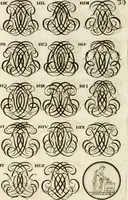 An illustration from Livre curieux et utile pour les sçavans et artistes : composé de trois alphabets de chiffres simples, doubles & triples, fleuronnez et au premier trait : accompagné d'un tres grand nombre de devises, emblêmes, médailles et autres figures hieroglyfiques : ensemble de plusieurs supports et cimiers pour les ornemens des armes : avec une table tres ample par le moyen de laquelle on trouvera facilement tous les noms imaginables (1685)