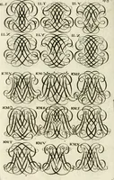 An illustration from Livre curieux et utile pour les sçavans et artistes : composé de trois alphabets de chiffres simples, doubles & triples, fleuronnez et au premier trait : accompagné d'un tres grand nombre de devises, emblêmes, médailles et autres figures hieroglyfiques : ensemble de plusieurs supports et cimiers pour les ornemens des armes : avec une table tres ample par le moyen de laquelle on trouvera facilement tous les noms imaginables (1685)