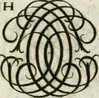 An illustration from Livre curieux et utile pour les sçavans et artistes : composé de trois alphabets de chiffres simples, doubles & triples, fleuronnez et au premier trait : accompagné d'un tres grand nombre de devises, emblêmes, médailles et autres figures hieroglyfiques : ensemble de plusieurs supports et cimiers pour les ornemens des armes : avec une table tres ample par le moyen de laquelle on trouvera facilement tous les noms imaginables (1685)