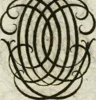 An illustration from Livre curieux et utile pour les sçavans et artistes : composé de trois alphabets de chiffres simples, doubles & triples, fleuronnez et au premier trait : accompagné d'un tres grand nombre de devises, emblêmes, médailles et autres figures hieroglyfiques : ensemble de plusieurs supports et cimiers pour les ornemens des armes : avec une table tres ample par le moyen de laquelle on trouvera facilement tous les noms imaginables (1685)