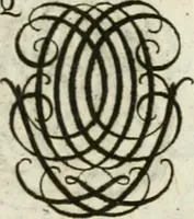 An illustration from Livre curieux et utile pour les sçavans et artistes : composé de trois alphabets de chiffres simples, doubles & triples, fleuronnez et au premier trait : accompagné d'un tres grand nombre de devises, emblêmes, médailles et autres figures hieroglyfiques : ensemble de plusieurs supports et cimiers pour les ornemens des armes : avec une table tres ample par le moyen de laquelle on trouvera facilement tous les noms imaginables (1685)