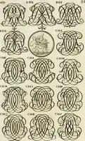Picture 173 of 262 from Livre curieux et utile pour les sçavans et artistes : composé de trois alphabets de chiffres simples, doubles & triples, fleuronnez et au premier trait : accompagné d'un tres grand nombre de devises, emblêmes, médailles et autres figures hieroglyfiques : ensemble de plusieurs supports et cimiers pour les ornemens des armes : avec une table tres ample par le moyen de laquelle on trouvera facilement tous les noms imaginables (1685), leaf 240