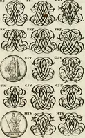 Picture 226 of 262 from Livre curieux et utile pour les sçavans et artistes : composé de trois alphabets de chiffres simples, doubles & triples, fleuronnez et au premier trait : accompagné d'un tres grand nombre de devises, emblêmes, médailles et autres figures hieroglyfiques : ensemble de plusieurs supports et cimiers pour les ornemens des armes : avec une table tres ample par le moyen de laquelle on trouvera facilement tous les noms imaginables (1685), leaf 293