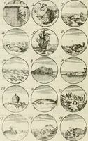 An illustration from Livre curieux et utile pour les sçavans et artistes : composé de trois alphabets de chiffres simples, doubles & triples, fleuronnez et au premier trait : accompagné d'un tres grand nombre de devises, emblêmes, médailles et autres figures hieroglyfiques : ensemble de plusieurs supports et cimiers pour les ornemens des armes : avec une table tres ample par le moyen de laquelle on trouvera facilement tous les noms imaginables (1685)