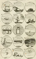 An illustration from Livre curieux et utile pour les sçavans et artistes : composé de trois alphabets de chiffres simples, doubles & triples, fleuronnez et au premier trait : accompagné d'un tres grand nombre de devises, emblêmes, médailles et autres figures hieroglyfiques : ensemble de plusieurs supports et cimiers pour les ornemens des armes : avec une table tres ample par le moyen de laquelle on trouvera facilement tous les noms imaginables (1685)