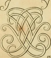 An illustration from Livre de chiffres a double traits, ou l'on trouve les noms & surnoms. : Vtile aux peintres, sculpteurs, graveurs et autres. Dedia Monseigneur le Dauphin (1685)