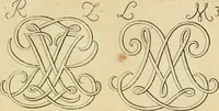 Picture 116 of 279 from Livre de chiffres a double traits, ou l'on trouve les noms & surnoms. : Vtile aux peintres, sculpteurs, graveurs et autres. Dedia Monseigneur le Dauphin (1685), leaf 110