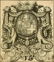 An illustration from Livre de chiffres a double traits, ou l'on trouve les noms & surnoms. : Vtile aux peintres, sculpteurs, graveurs et autres. Dedia Monseigneur le Dauphin (1685)