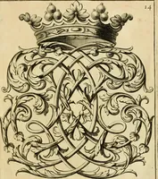 Picture 242 of 279 from Livre de chiffres a double traits, ou l'on trouve les noms & surnoms. : Vtile aux peintres, sculpteurs, graveurs et autres. Dedia Monseigneur le Dauphin (1685), leaf 202