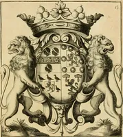 An illustration from Livre de chiffres a double traits, ou l'on trouve les noms & surnoms. : Vtile aux peintres, sculpteurs, graveurs et autres. Dedia Monseigneur le Dauphin (1685)