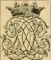 Picture 248 of 279 from Livre de chiffres a double traits, ou l'on trouve les noms & surnoms. : Vtile aux peintres, sculpteurs, graveurs et autres. Dedia Monseigneur le Dauphin (1685), leaf 214