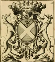 An illustration from Livre de chiffres a double traits, ou l'on trouve les noms & surnoms. : Vtile aux peintres, sculpteurs, graveurs et autres. Dedia Monseigneur le Dauphin (1685)