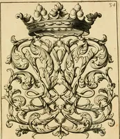 Picture 261 of 279 from Livre de chiffres a double traits, ou l'on trouve les noms & surnoms. : Vtile aux peintres, sculpteurs, graveurs et autres. Dedia Monseigneur le Dauphin (1685), leaf 242