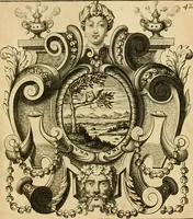 An illustration from Livre de chiffres a double traits, ou l'on trouve les noms & surnoms. : Vtile aux peintres, sculpteurs, graveurs et autres. Dedia Monseigneur le Dauphin (1685)