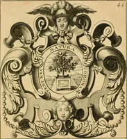 An illustration from Livre de chiffres a double traits, ou l'on trouve les noms & surnoms. : Vtile aux peintres, sculpteurs, graveurs et autres. Dedia Monseigneur le Dauphin (1685)