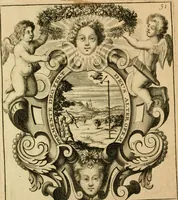 An illustration from Livre de chiffres a double traits, ou l'on trouve les noms & surnoms. : Vtile aux peintres, sculpteurs, graveurs et autres. Dedia Monseigneur le Dauphin (1685)
