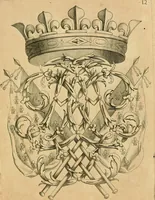 An illustration from Livre de chiffres a double traits, ou l'on trouve les noms & surnoms. : Vtile aux peintres, sculpteurs, graveurs et autres. Dedia Monseigneur le Dauphin (1685)