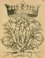 An illustration from Livre de chiffres a double traits, ou l'on trouve les noms & surnoms. : Vtile aux peintres, sculpteurs, graveurs et autres. Dedia Monseigneur le Dauphin (1685)
