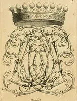 Picture 22 of 279 from Livre de chiffres a double traits, ou l'on trouve les noms & surnoms. : Vtile aux peintres, sculpteurs, graveurs et autres. Dedia Monseigneur le Dauphin (1685), leaf 50