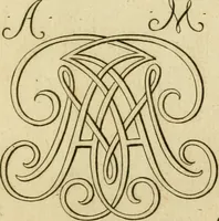 An illustration from Livre de chiffres a double traits, ou l'on trouve les noms & surnoms. : Vtile aux peintres, sculpteurs, graveurs et autres. Dedia Monseigneur le Dauphin (1685)