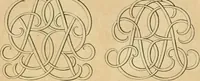 An illustration from Livre de chiffres a double traits, ou l'on trouve les noms & surnoms. : Vtile aux peintres, sculpteurs, graveurs et autres. Dedia Monseigneur le Dauphin (1685)