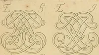 An illustration from Livre de chiffres a double traits, ou l'on trouve les noms & surnoms. : Vtile aux peintres, sculpteurs, graveurs et autres. Dedia Monseigneur le Dauphin (1685)