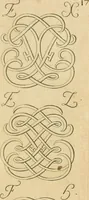 An illustration from Livre de chiffres a double traits, ou l'on trouve les noms & surnoms. : Vtile aux peintres, sculpteurs, graveurs et autres. Dedia Monseigneur le Dauphin (1685)