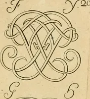 Picture 79 of 279 from Livre de chiffres a double traits, ou l'on trouve les noms & surnoms. : Vtile aux peintres, sculpteurs, graveurs et autres. Dedia Monseigneur le Dauphin (1685), leaf 90