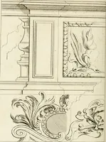 An illustration from Livre de fragments d'architectures, recüeilis et dessinés à Rome d'après les plus beaux monuments (1720)
