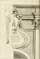 An illustration from Livre de fragments d'architectures, recüeilis et dessinés à Rome d'après les plus beaux monuments (1720)