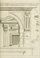 An illustration from Livre de fragments d'architectures, recüeilis et dessinés à Rome d'après les plus beaux monuments (1720)