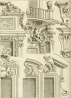 An illustration from Livre de fragments d'architectures, recüeilis et dessinés à Rome d'après les plus beaux monuments (1720)
