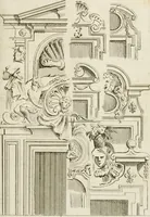 An illustration from Livre de fragments d'architectures, recüeilis et dessinés à Rome d'après les plus beaux monuments (1720)