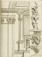 An illustration from Livre de fragments d'architectures, recüeilis et dessinés à Rome d'après les plus beaux monuments (1720)