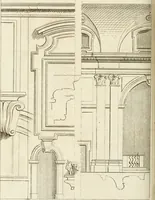 An illustration from Livre de fragments d'architectures, recüeilis et dessinés à Rome d'après les plus beaux monuments (1720)