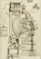 An illustration from Livre de fragments d'architectures, recüeilis et dessinés à Rome d'après les plus beaux monuments (1720)