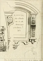 An illustration from Livre de fragments d'architectures, recüeilis et dessinés à Rome d'après les plus beaux monuments (1720)