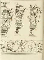 An illustration from Livre de fragments d'architectures, recüeilis et dessinés à Rome d'après les plus beaux monuments (1720)
