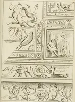 An illustration from Livre de fragments d'architectures, recüeilis et dessinés à Rome d'après les plus beaux monuments (1720)