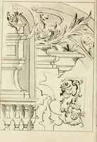 An illustration from Livre de fragments d'architectures, recüeilis et dessinés à Rome d'après les plus beaux monuments (1720)