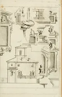 An illustration from Livre de fragments d'architectures, recüeilis et dessinés à Rome d'après les plus beaux monuments (1720)