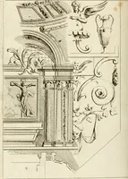 An illustration from Livre de fragments d'architectures, recüeilis et dessinés à Rome d'après les plus beaux monuments (1720)