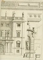 An illustration from Livre de fragments d'architectures, recüeilis et dessinés à Rome d'après les plus beaux monuments (1720)