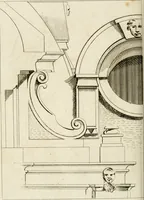 An illustration from Livre de fragments d'architectures, recüeilis et dessinés à Rome d'après les plus beaux monuments (1720)