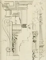 An illustration from Livre de fragments d'architectures, recüeilis et dessinés à Rome d'après les plus beaux monuments (1720)