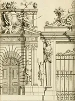 An illustration from Livre de fragments d'architectures, recüeilis et dessinés à Rome d'après les plus beaux monuments (1720)