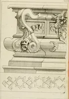 An illustration from Livre de fragments d'architectures, recüeilis et dessinés à Rome d'après les plus beaux monuments (1720)
