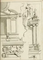 An illustration from Livre de fragments d'architectures, recüeilis et dessinés à Rome d'après les plus beaux monuments (1720)
