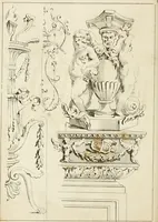 An illustration from Livre de fragments d'architectures, recüeilis et dessinés à Rome d'après les plus beaux monuments (1720)